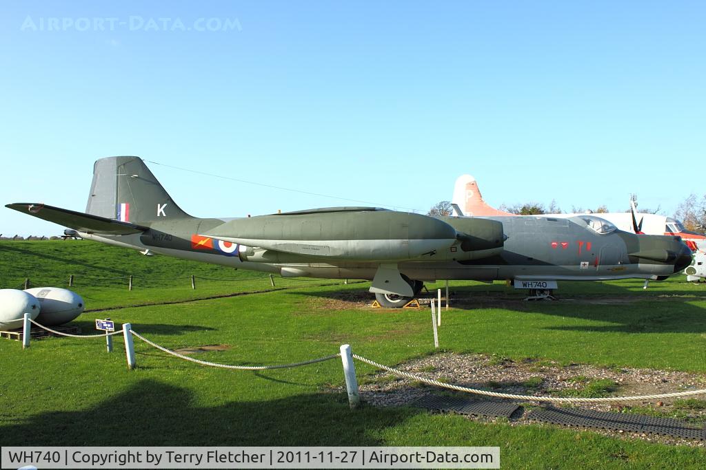 WH740, 1953 English Electric Canberra T.17 C/N Not found WH740, Exhibited at the Aeropark Museum at East Midlands Airport
