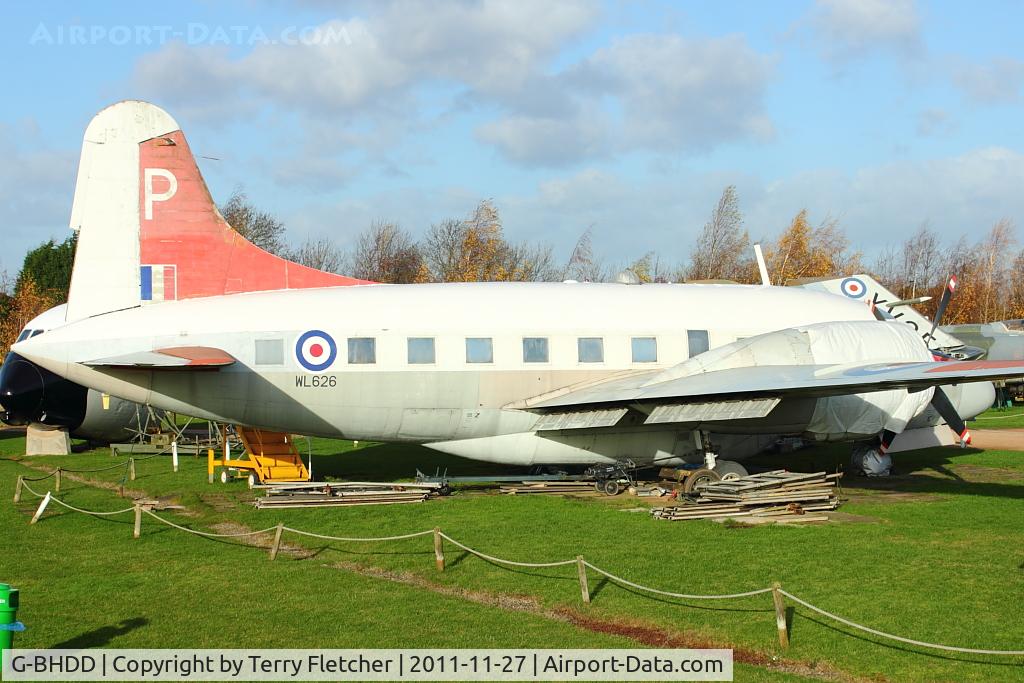 G-BHDD, 1953 Vickers Varsity T.1 C/N Not found WL626/G-BHDD, ex WL626 Exhibited at the Aeropark Museum at East Midlands Airport