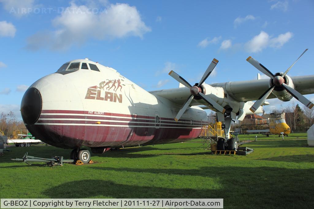 G-BEOZ, 1960 Armstrong Whitworth AW650 Argosy 101 C/N 6660, Exhibited at the Aeropark Museum at East Midlands Airport