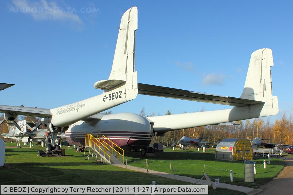 G-BEOZ, 1960 Armstrong Whitworth AW650 Argosy 101 C/N 6660, Exhibited at the Aeropark Museum at East Midlands Airport