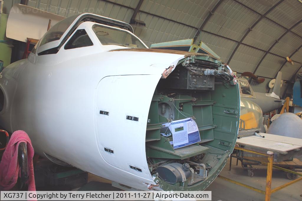 XG737, De Havilland DH-112 Sea Venom FAW.22 C/N 121138, Awaiting restoration at the Aeropark Museum at East Midlands Airport