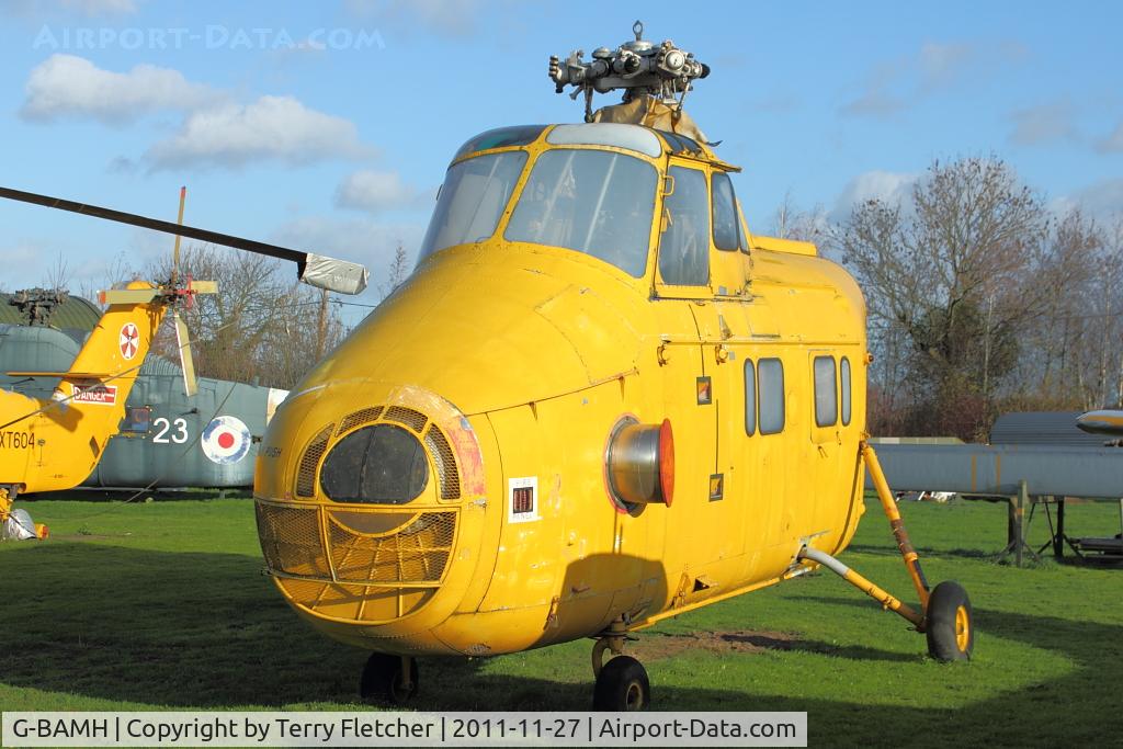 G-BAMH, 1973 Westland S.55 Whirlwind Series 3 C/N WA83, ex XG588 and VR-BEP Exhibited at the Aeropark Museum at East Midlands Airport