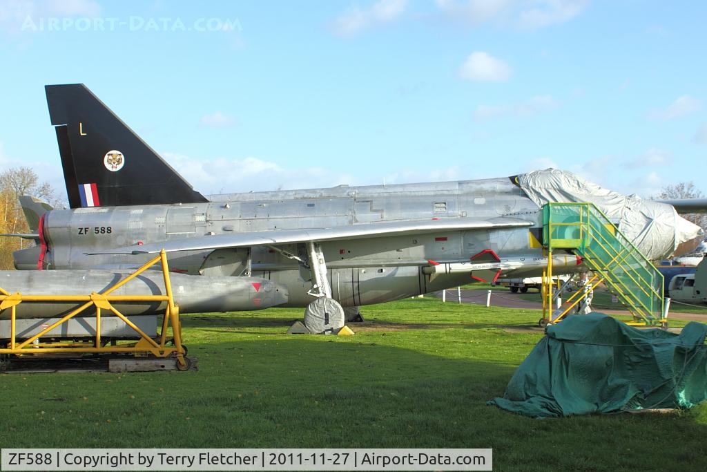 ZF588, English Electric Lightning F.53 C/N 95300, Exhibited at the Aeropark Museum at East Midlands Airport