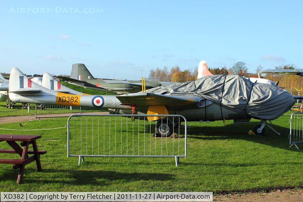 XD382, 1953 De Havilland DH-115 Vampire T.11 C/N 15229, Composite with XD534 Exhibited at the Aeropark Museum at East Midlands Airport