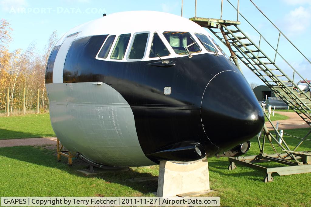 G-APES, 1961 Vickers V953C Merchantman C/N 721, Exhibited at the Aeropark Museum at East Midlands Airport