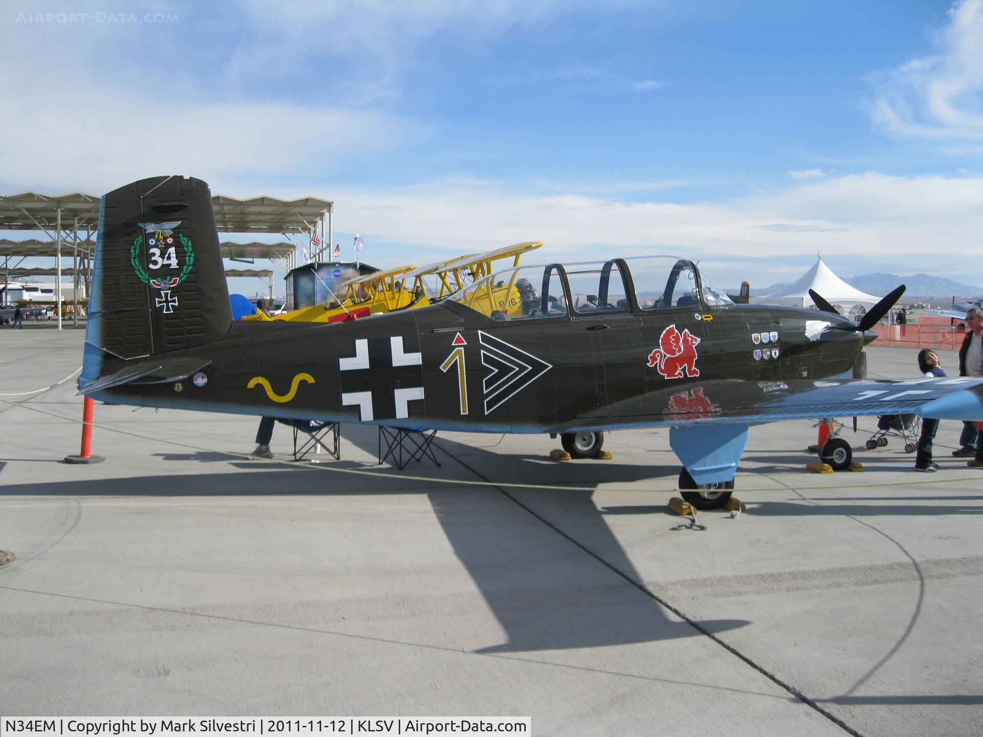 N34EM, 1953 Beech (CCF) T-34A (A45) Mentor C/N CCF34-119, Aviation Nation 2011