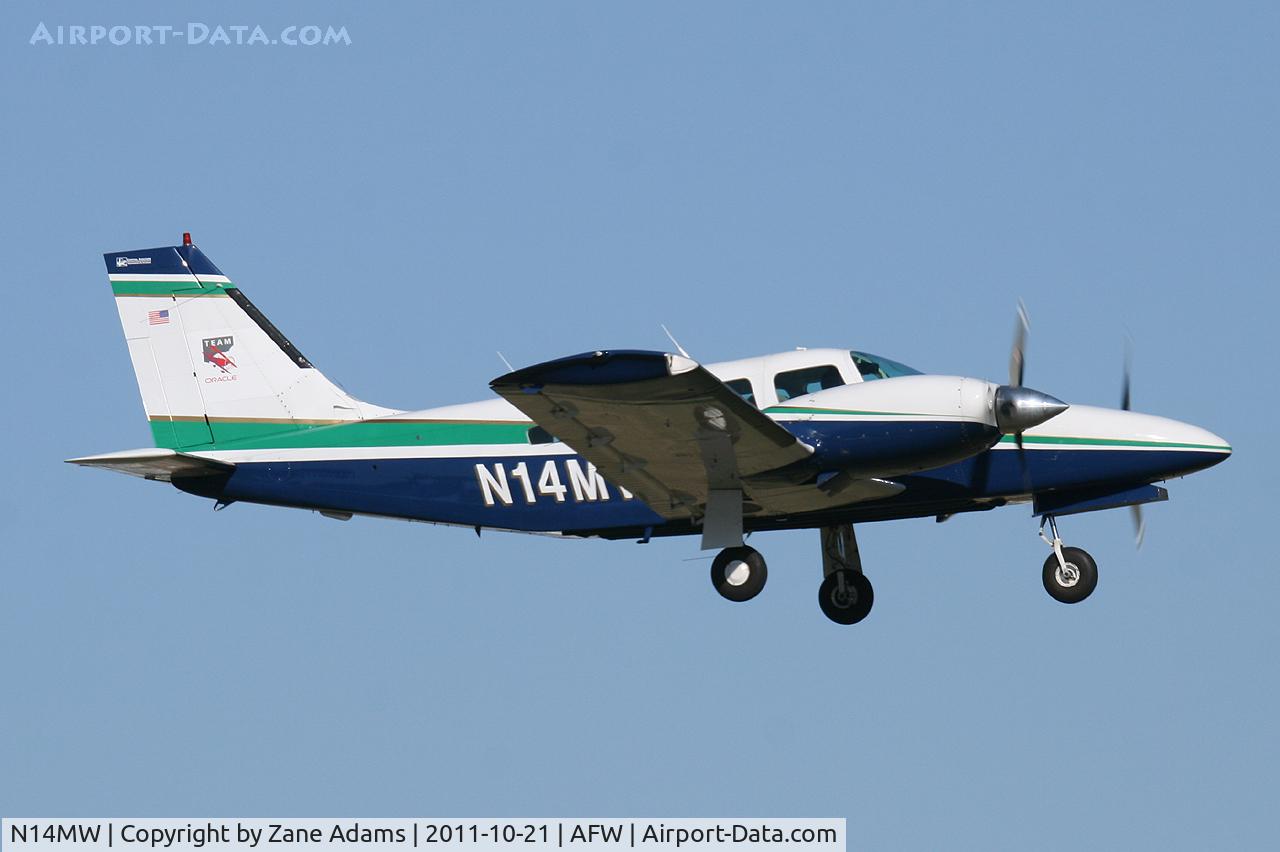 N14MW, 1981 Piper PA-34-220T Seneca C/N 34-8133047, At the 2011 Alliance Airshow - Fort Worth, TX