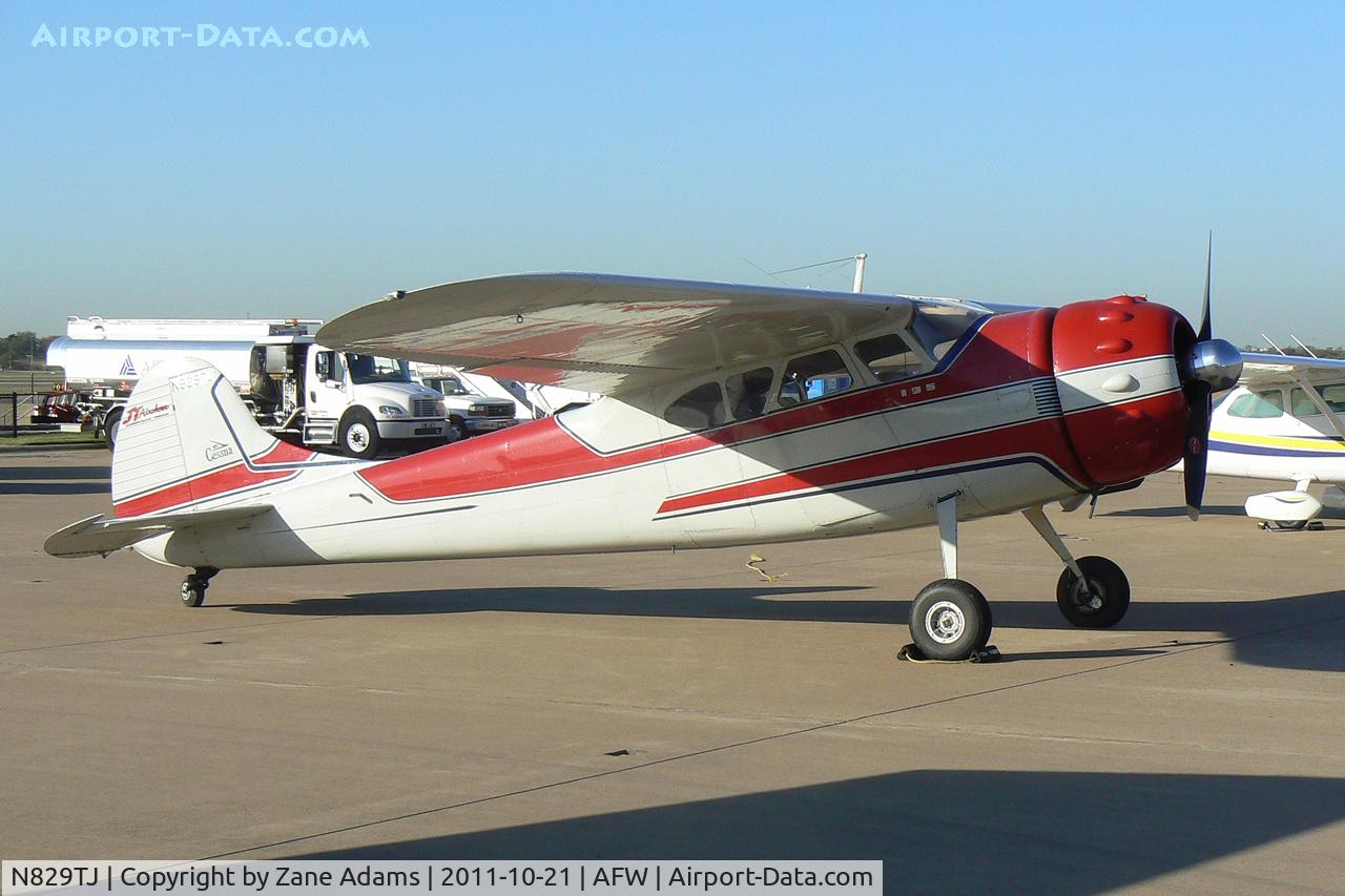 N829TJ, 1953 Cessna 195 C/N 16048, At the 2011 Alliance Airshow - Fort Worth, TX