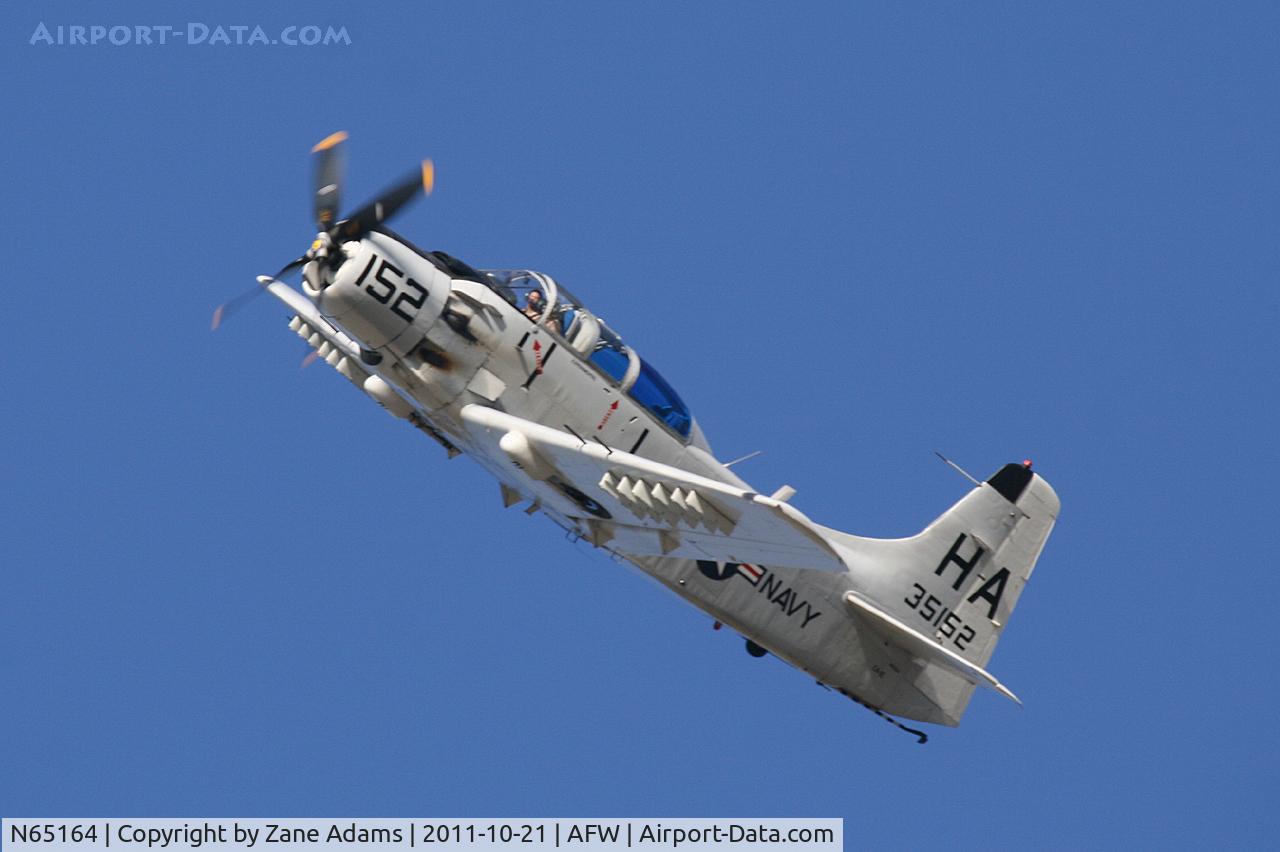 N65164, 1955 Douglas EA-1E Skyraider AD-5W C/N 55-471DH, At the 2011 Alliance Airshow - Fort Worth, TX