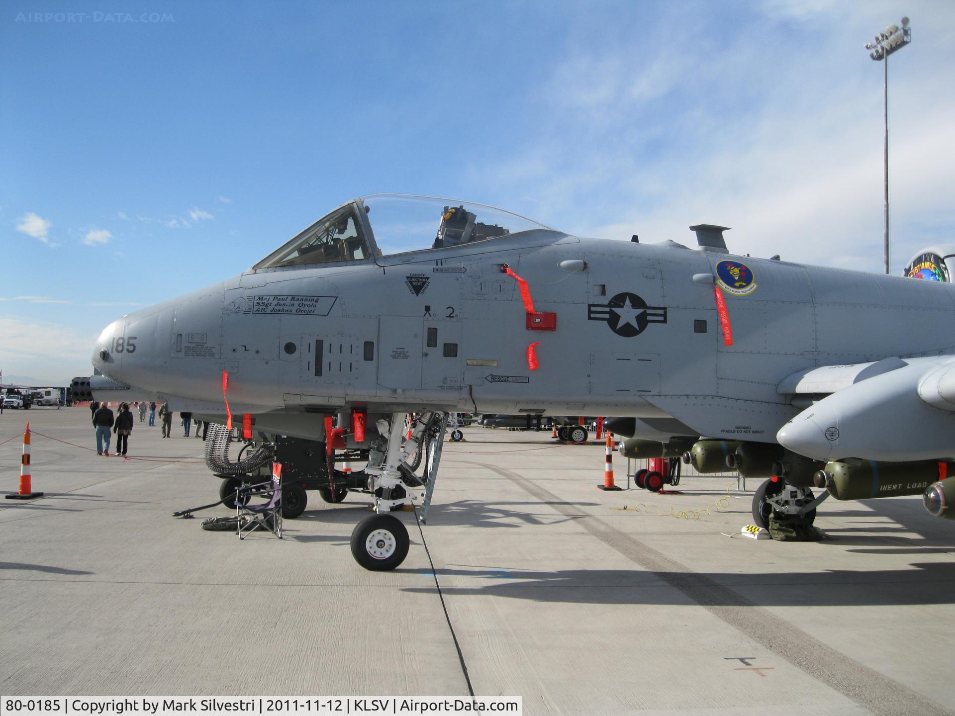 80-0185, 1980 Fairchild Republic A-10C Thunderbolt II C/N A10-0535, Aviation Nation 2011
