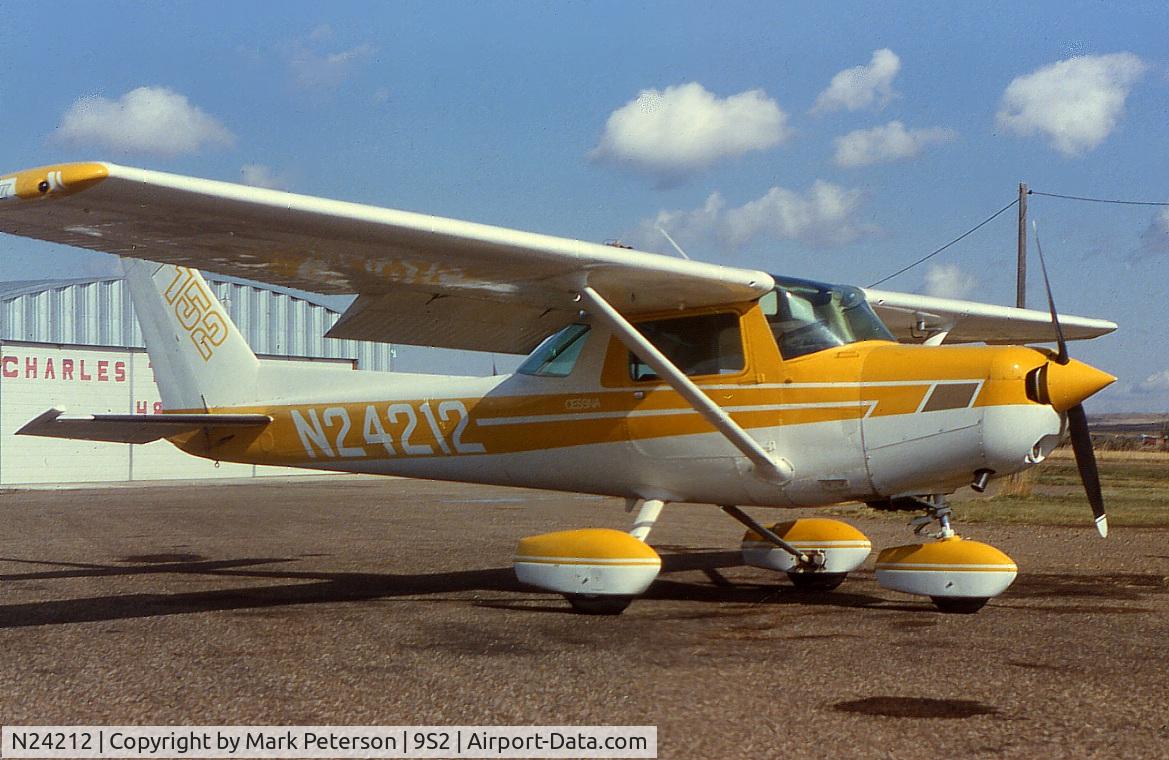 N24212, 1978 Cessna 152 C/N 15280152, Cessna 152, formerly out of Crystal Airport MN, at Scobey.  Presently in India
