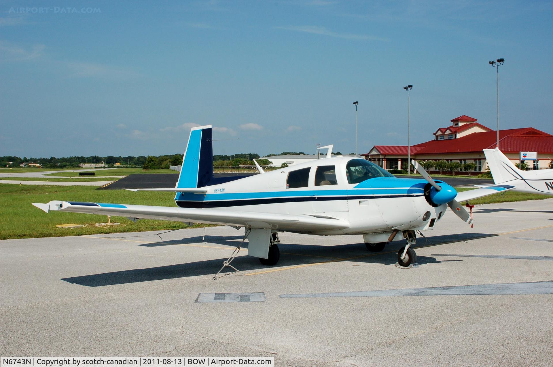 N6743N, 1968 Mooney M20C Ranger C/N 680059, 1968 Mooney M20C N6743N at Bartow Municipal Airport, Bartow, FL
