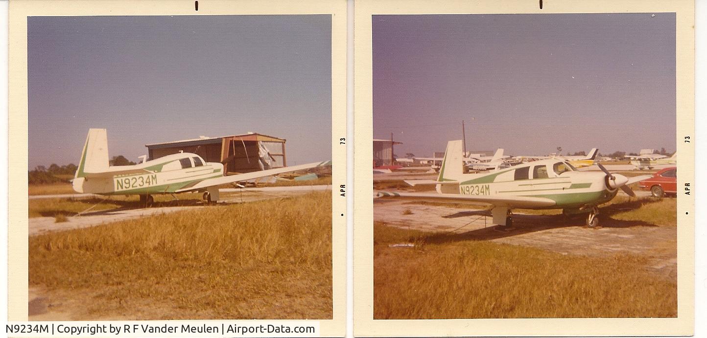 N9234M, 1966 Mooney M20E C/N 1189, 1966 Mooney owned by R F Vander Meulen, Indialantic, FL for some time...