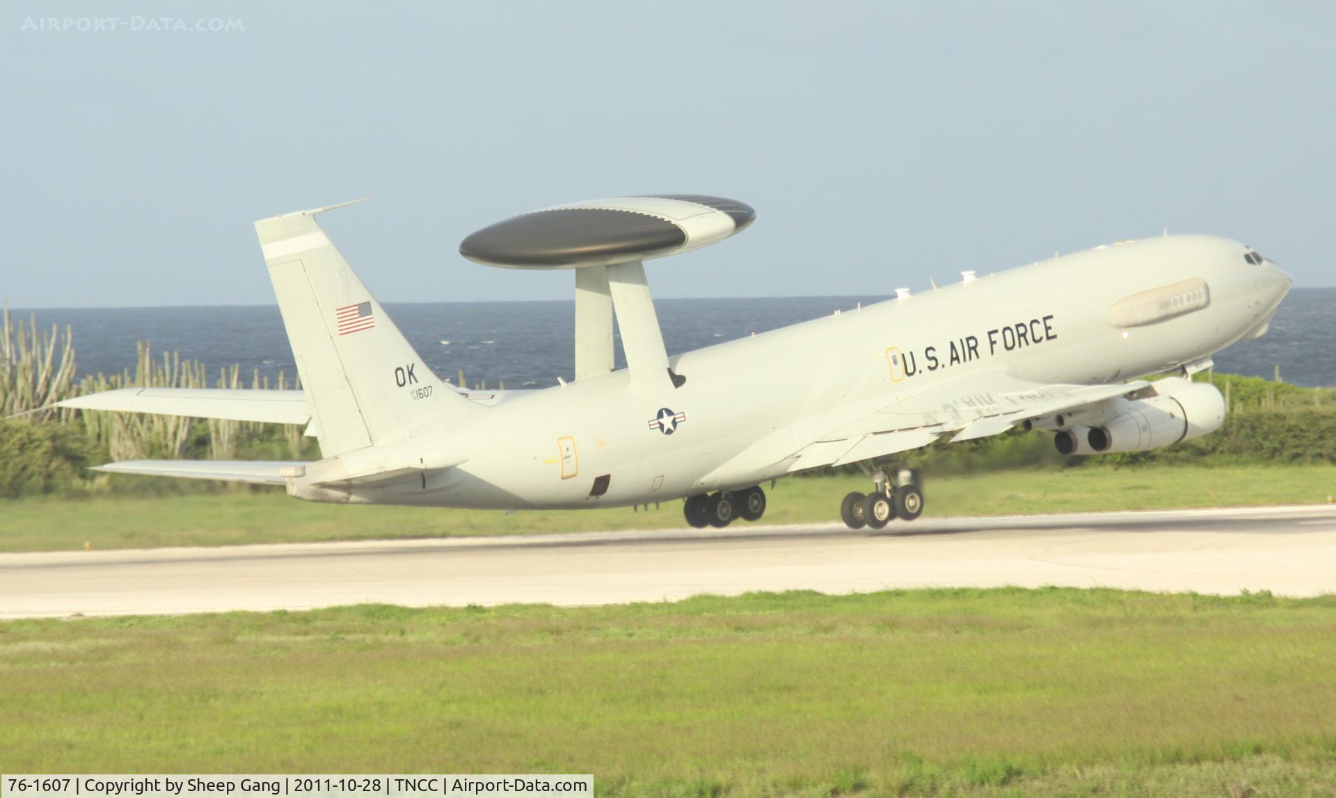 76-1607, 1976 Boeing E-3B Sentry C/N 21437, 76-1607 departing TNCC