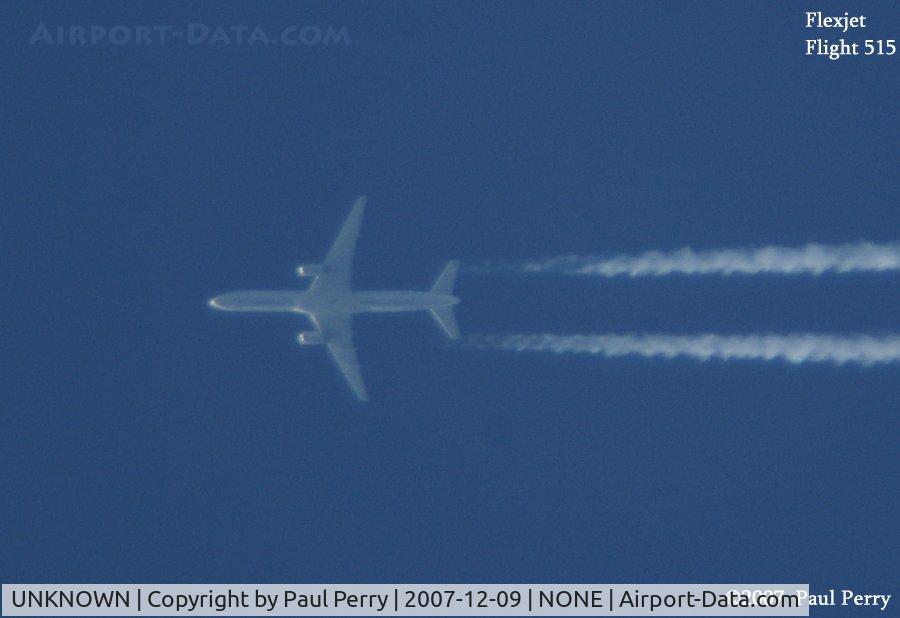 UNKNOWN, Contrails Various C/N Unknown, Flexjet Flight over Ahoskie