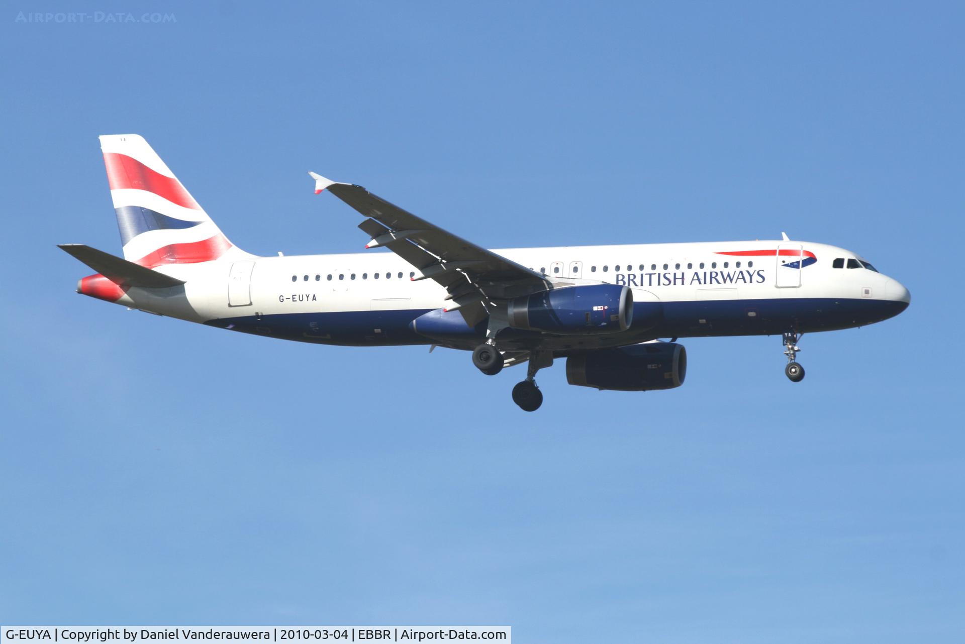G-EUYA, 2008 Airbus A320-232 C/N 3697, Arrival of flight BA392 to RWY 02