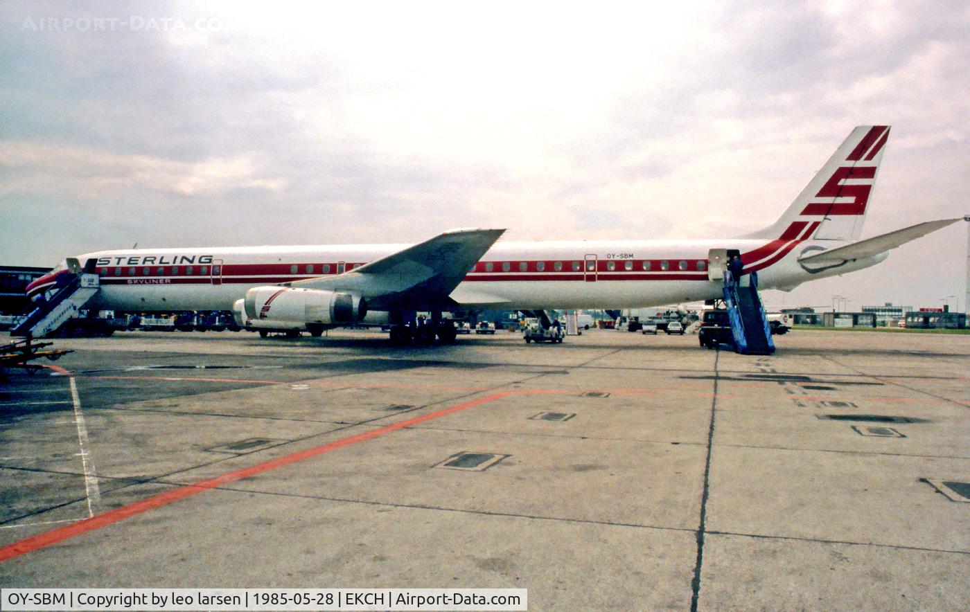 OY-SBM, 1968 Douglas DC-8-63 C/N 45924, Copenhagen Kastrup 28.5.85