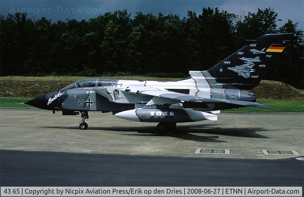 43 65, Panavia Tornado IDS C/N 171/GS038/4065, Left side of German AF Tornado IDS 4365 in 50 years fighter-bomberwing 31 livery.