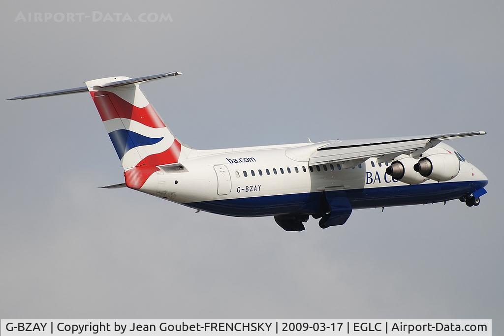 G-BZAY, 2000 British Aerospace Avro 146-RJ100 C/N E3368, take off