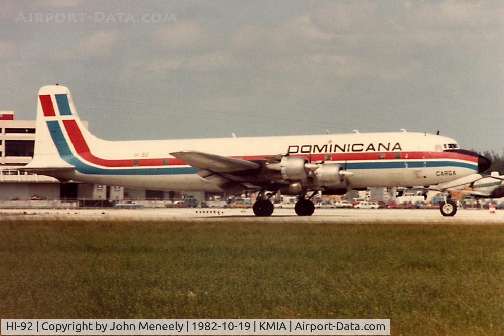 HI-92, 1952 Douglas DC-6BF Skylifter C/N 43532, Ready for takeoff