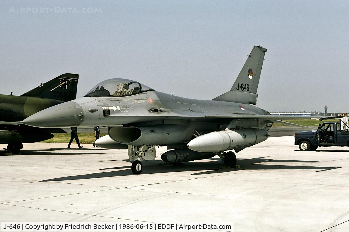 J-646, Fokker F-16AM Fighting Falcon C/N 6D-78, static display