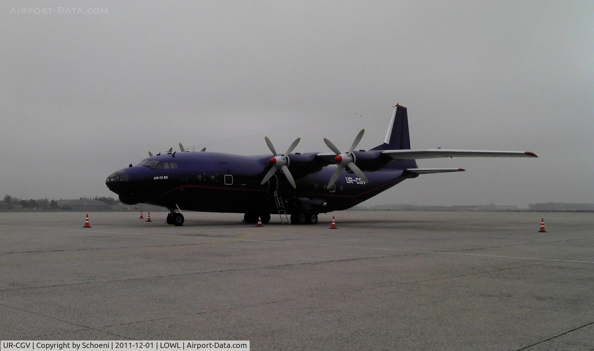 UR-CGV, 1966 Antonov An-12BP C/N 6344610, Unfortunally only a Handycamera shot.