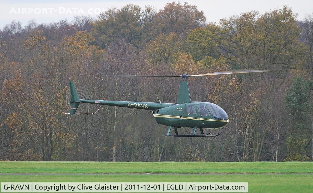 G-RAVN, 2001 Robinson R44 Raven C/N 1022, Brambledown Aircraft Hire - Just arrived from Wellesbourne