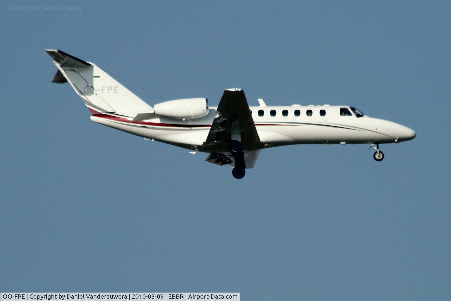 OO-FPE, 2007 Cessna 525B CitationJet CJ3 C/N 525B-0158, Arrival to RWY 02