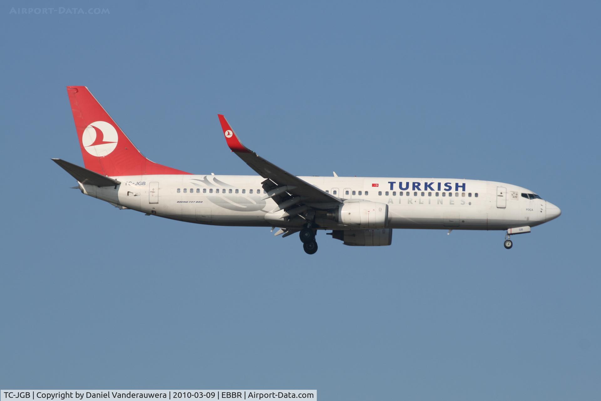 TC-JGB, 2000 Boeing 737-8F2 C/N 29786, Arrival of flight TK1937 to RWY 02