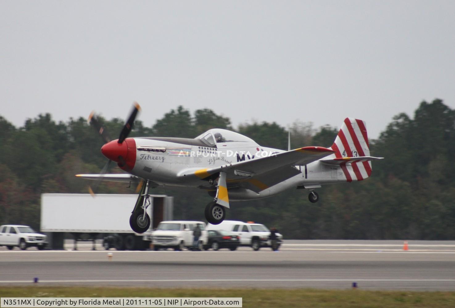 N351MX, 1944 North American P-51D Mustang C/N 122-40931 (44-74391), February is a name appropriate for this plane today, since it felt like February