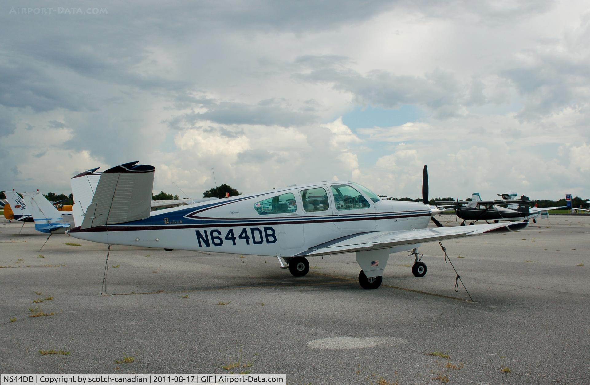 N644DB, 1964 Beech S35 Bonanza C/N D-7341, 1964 Beech S35 N644DB at Gilbert Airport, Winter Haven, FL
