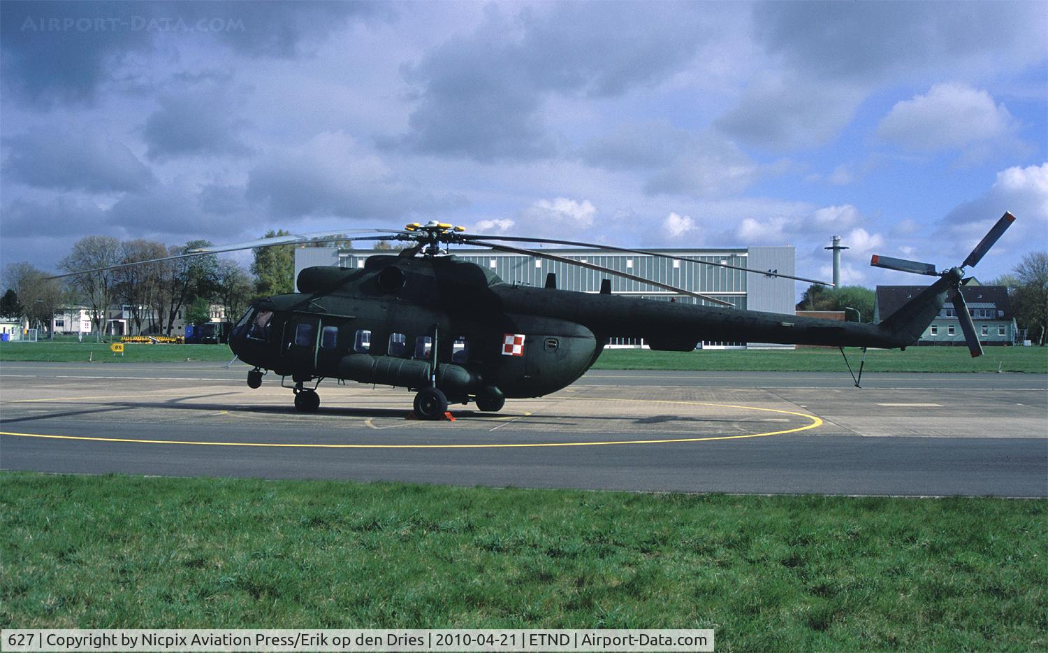 627, Mil Mi-8RL Hip C/N 10627, Poland AF Mi-8RL operated out of Diepholz Army Base, Germany, during the NATO-exercise Briliant Arrow 2010.