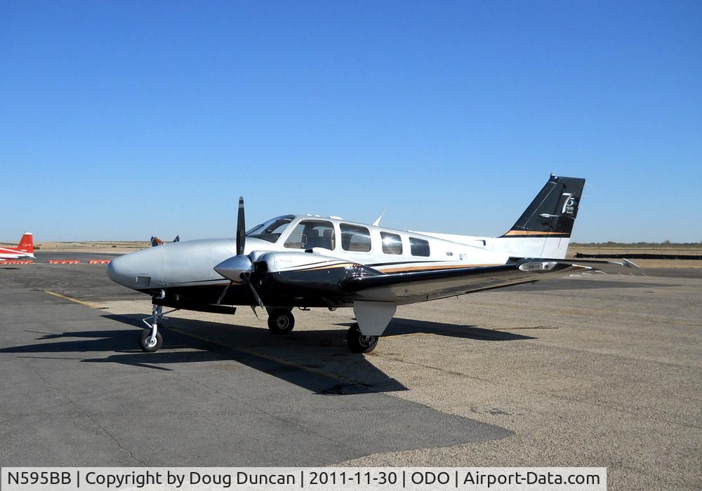 N595BB, 2007 Hawker Beechcraft Corp G58 Baron C/N TH-2192, On the ramp at Schlemeyer Field in Odessa, Texas