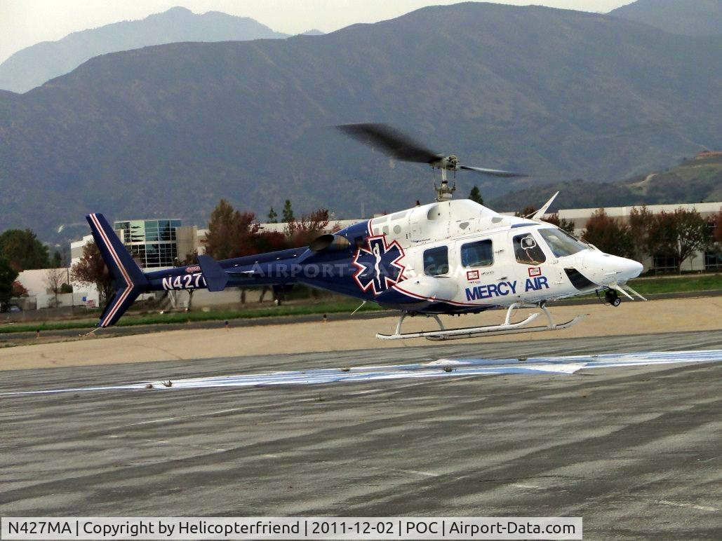 N427MA, 1987 Bell 222UT C/N 47558, Repositioning the helicopter