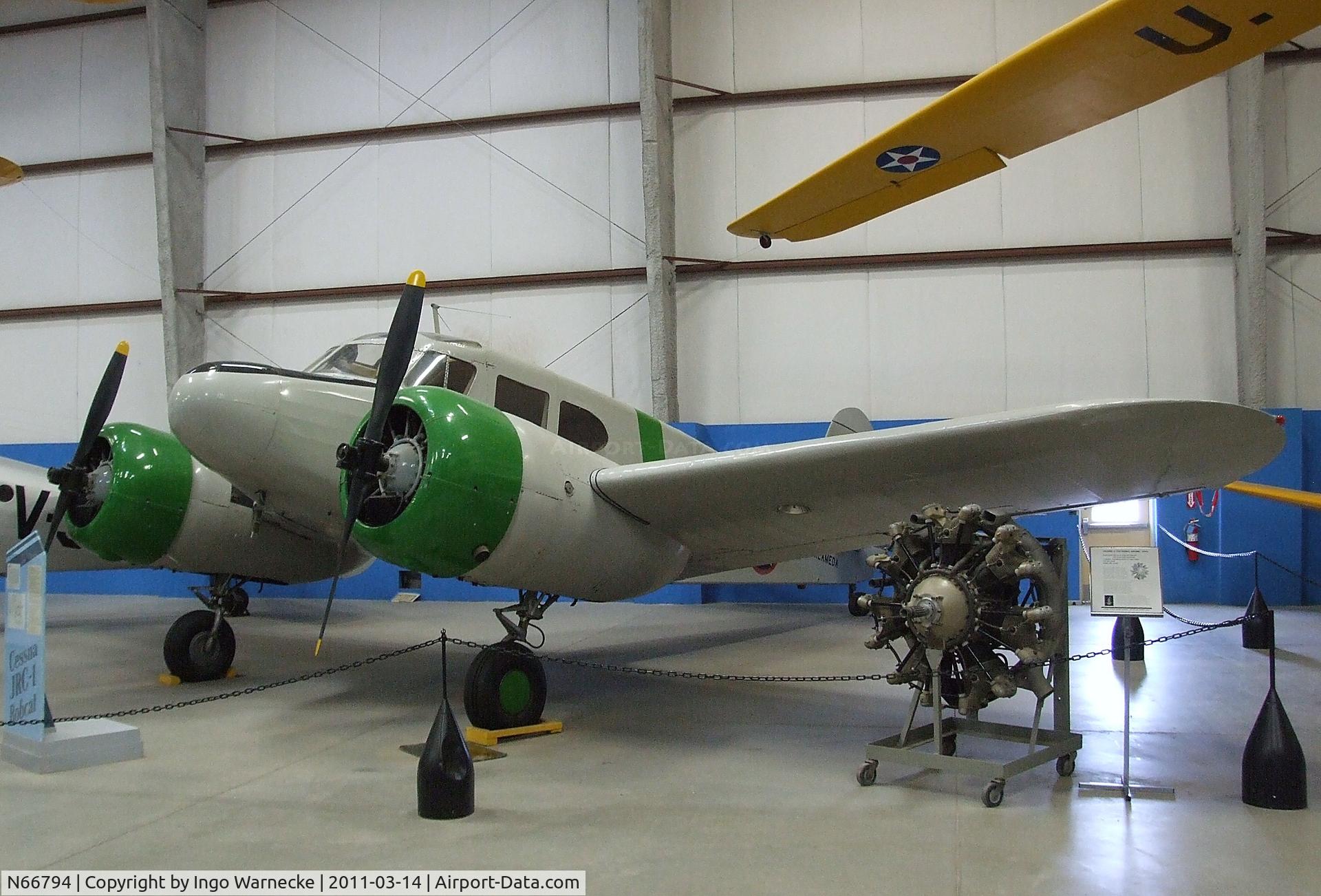 N66794, Cessna UC-78C (T-50) Bobcat Bobcat C/N 4153, Cessna T-50 (UC-78B Bobcat) at the Pima Air & Space Museum, Tucson AZ