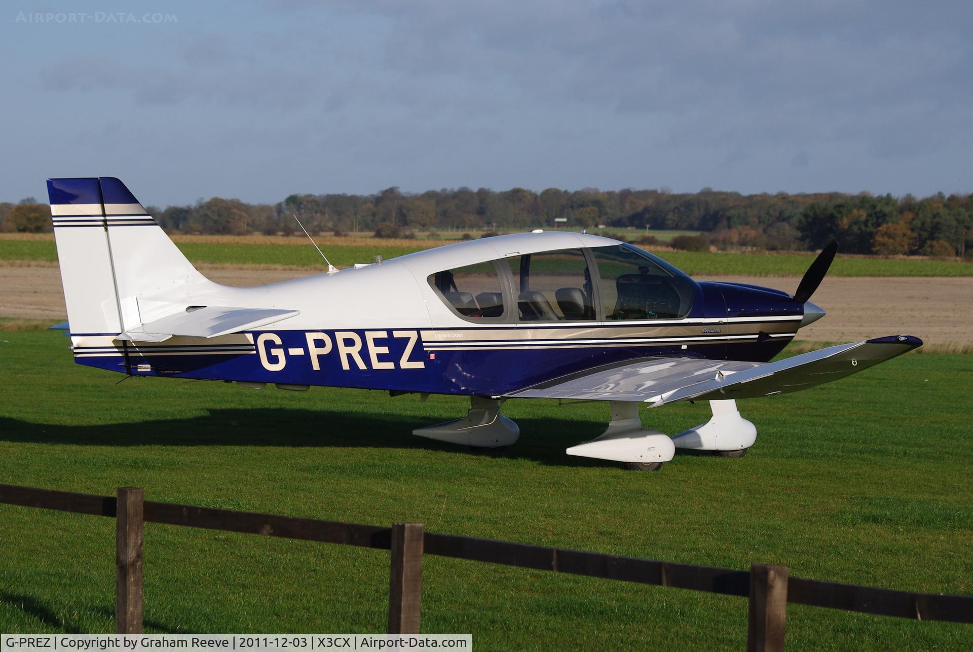 G-PREZ, 2002 Robin DR-400-500 President C/N 38, Parked at Northrepps.