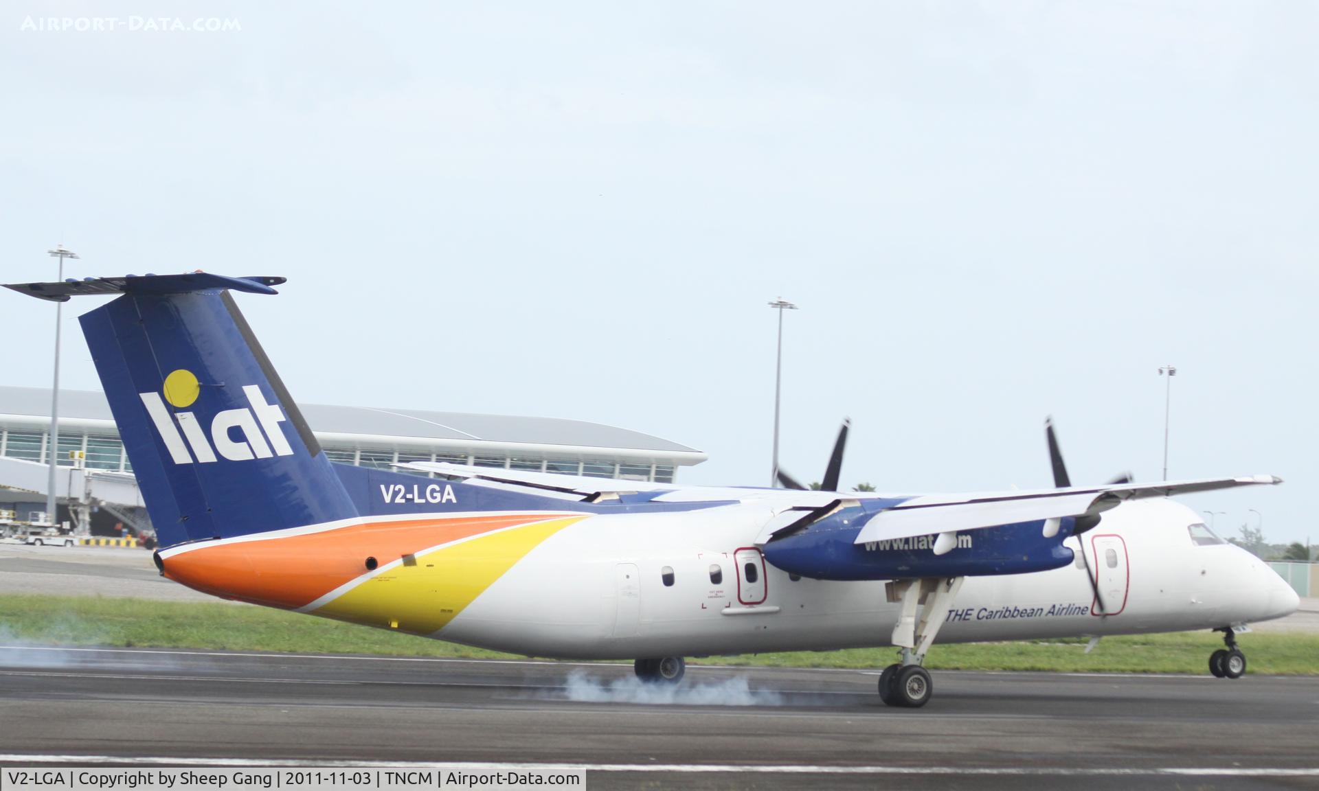 V2-LGA, 1990 De Havilland Canada DHC-8-311 Dash 8 C/N 232, V2-LGA at TNCM