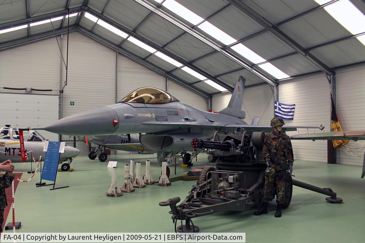 FA-04, SABCA F-16A Fighting Falcon C/N 6H-4, Preserved at the Florennes Airbase Museum
