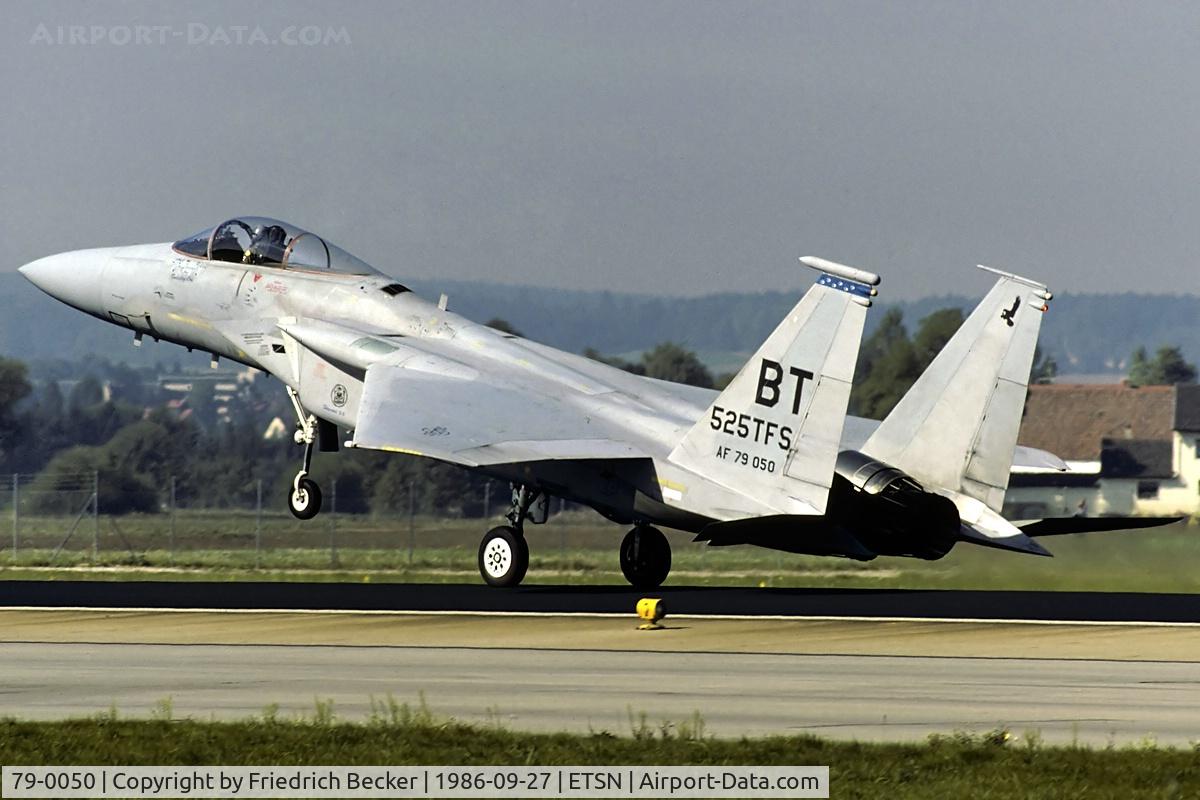 79-0050, 1979 McDonnell Douglas F-15C Eagle C/N 0593/C119, decelerating after touchdown