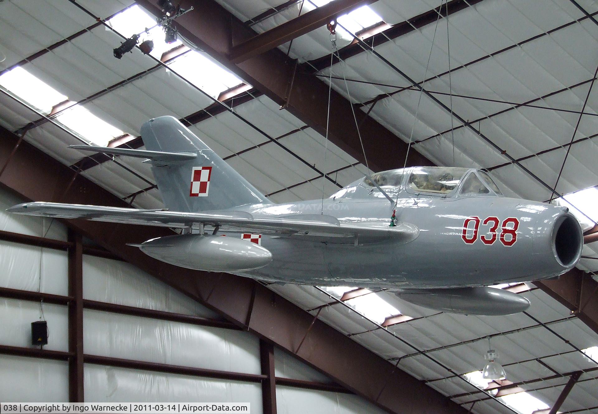038, Mikoyan-Gurevich MiG-15UTI C/N 1A06038, Mikoyan i Gurevich MiG-15UTI MIDGET at the Pima Air & Space Museum, Tucson AZ