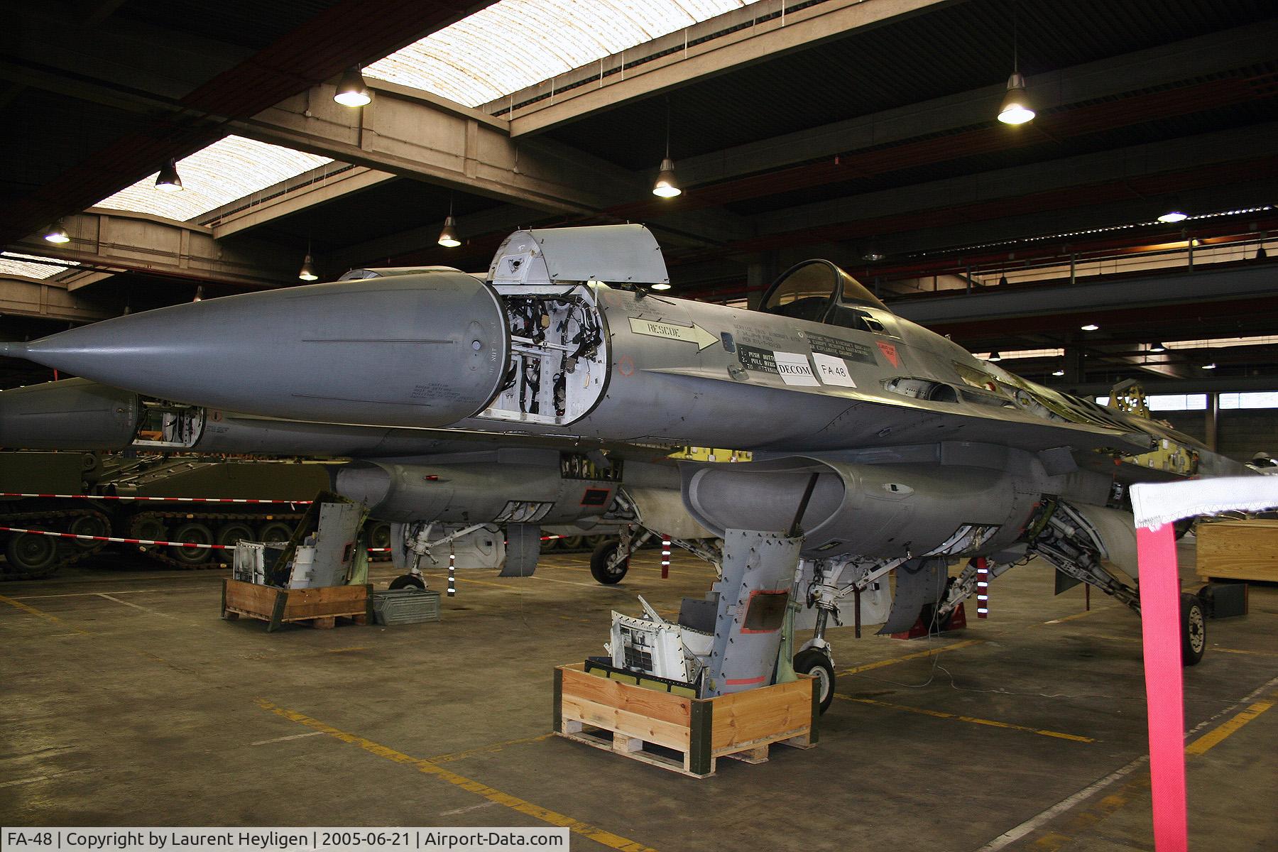 FA-48, SABCA F-16A Fighting Falcon C/N 6H-48, Being dismantled at Rocourt, Belgium