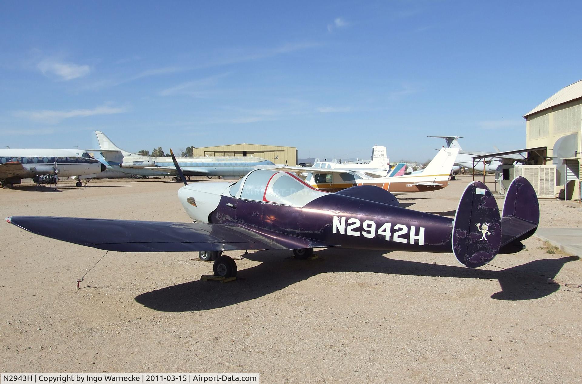 N2943H, 1946 Erco 415C Ercoupe C/N 3568, Erco Ercoupe 415-C at the Pima Air & Space Museum, Tucson AZ