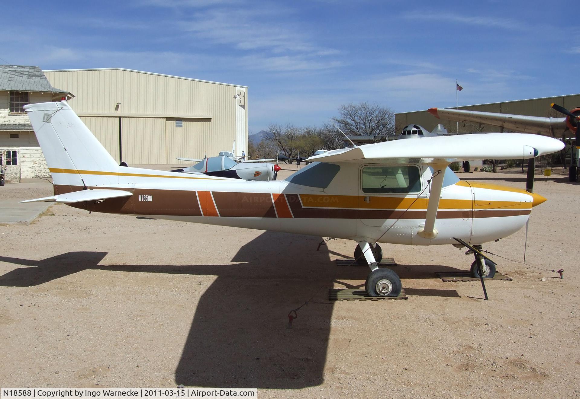 N18588, Cessna 150L C/N 15073966, Cessna 150L at the Pima Air & Space Museum, Tucson AZ