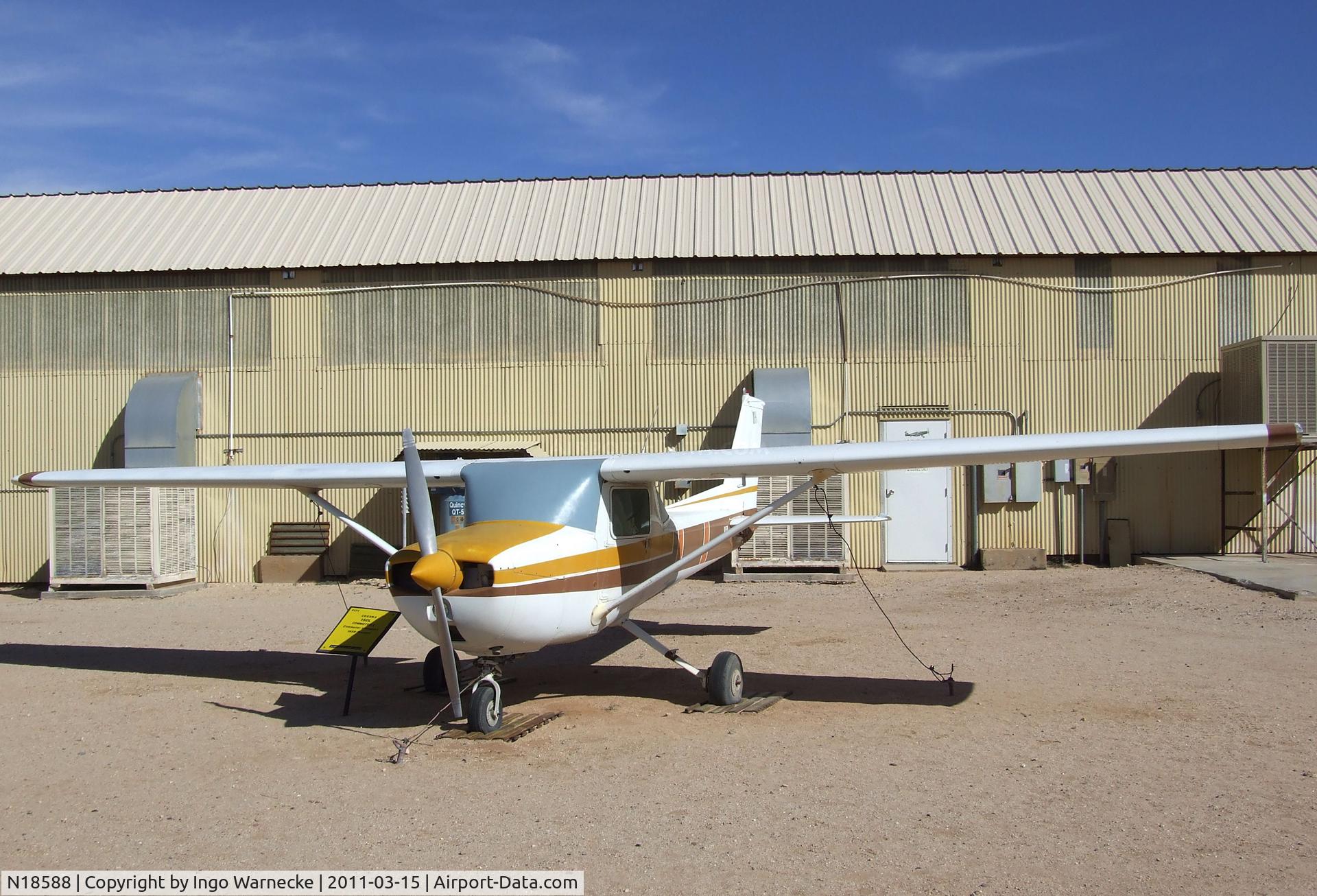 N18588, Cessna 150L C/N 15073966, Cessna 150L at the Pima Air & Space Museum, Tucson AZ