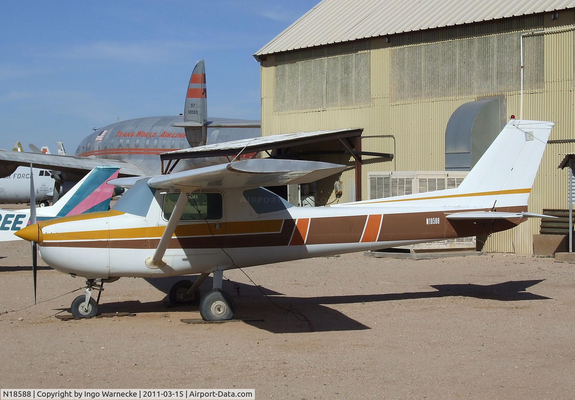 N18588, Cessna 150L C/N 15073966, Cessna 150L at the Pima Air & Space Museum, Tucson AZ