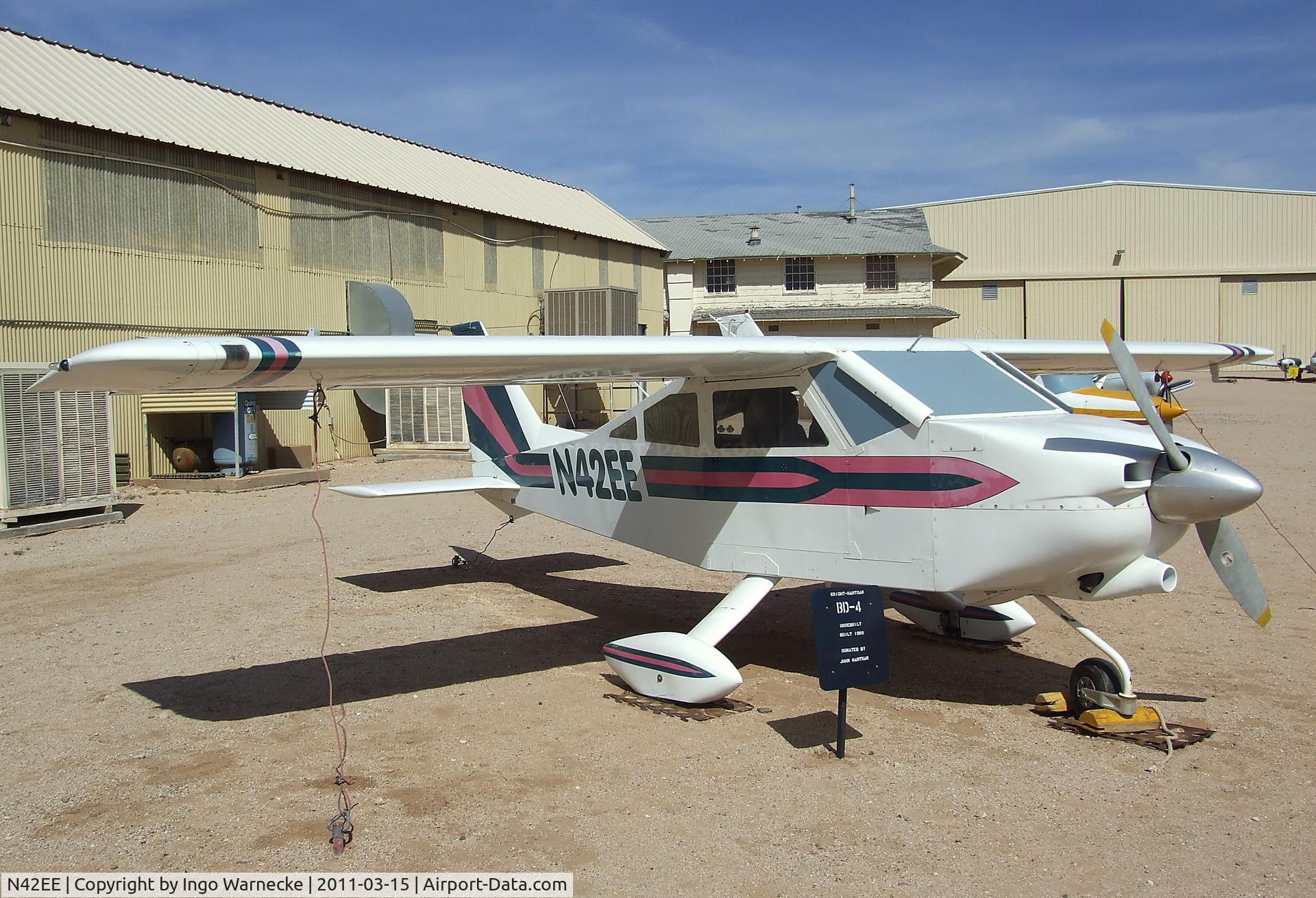 N42EE, Bede BD-4 C/N 382, Bede (Hartman / Wright) BD-4 at the Pima Air & Space Museum, Tucson AZ