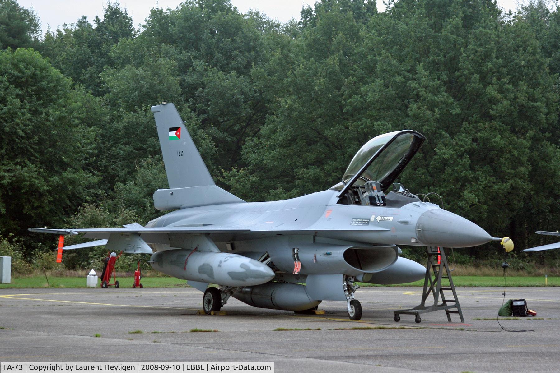 FA-73, 1984 SABCA F-16AM Fighting Falcon C/N 6H-73, As '145' destined for the Royal Jordanian Air Force, departed Kleine Brogel on 10-9-2008.