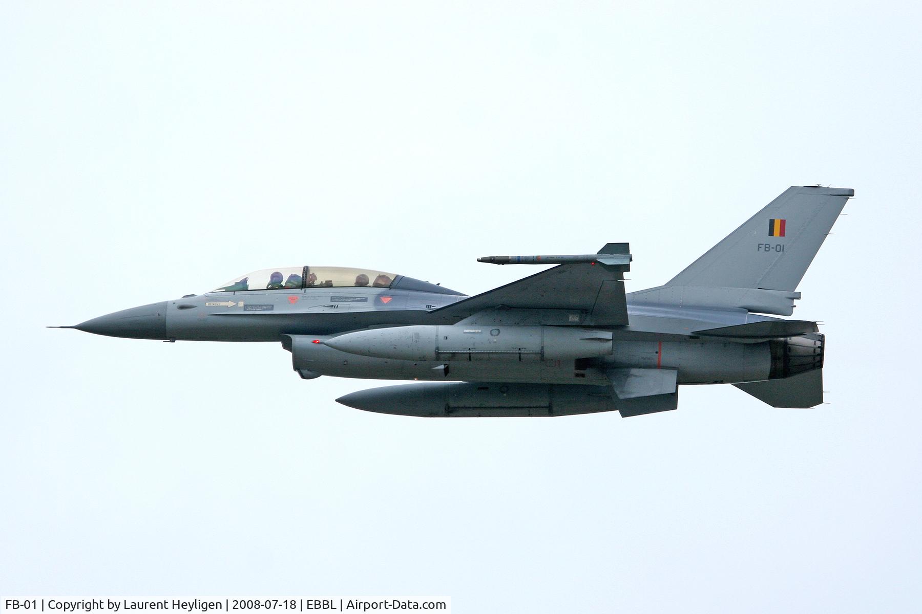 FB-01, 1978 SABCA F-16BM Fighting Falcon C/N 6J-1, Fly-by at Kleine Brogel