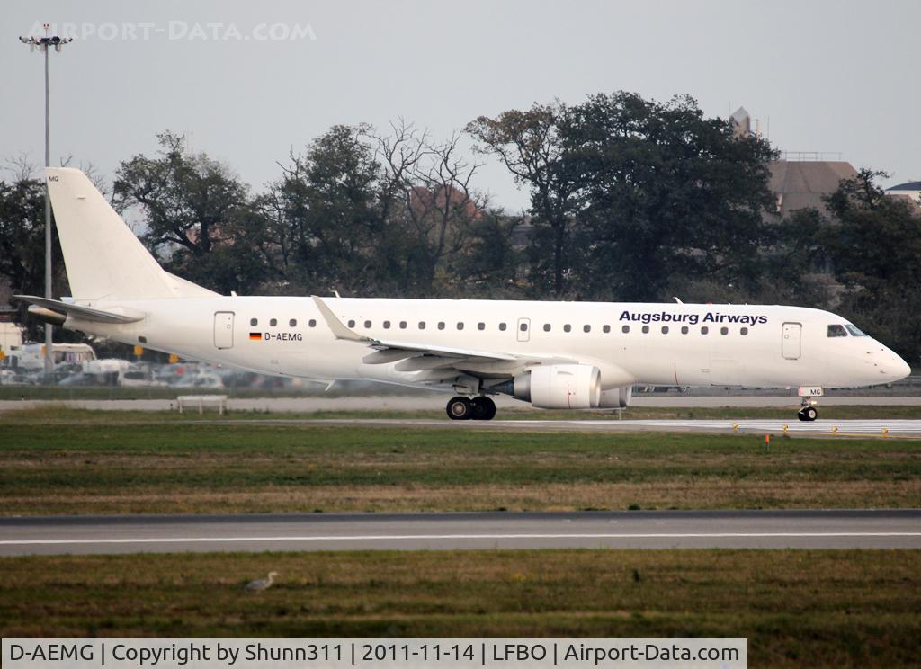 D-AEMG, 2011 Embraer 190LR (ERJ-190-100LR) C/N 19000404, Lining up rwy 14L for departure...