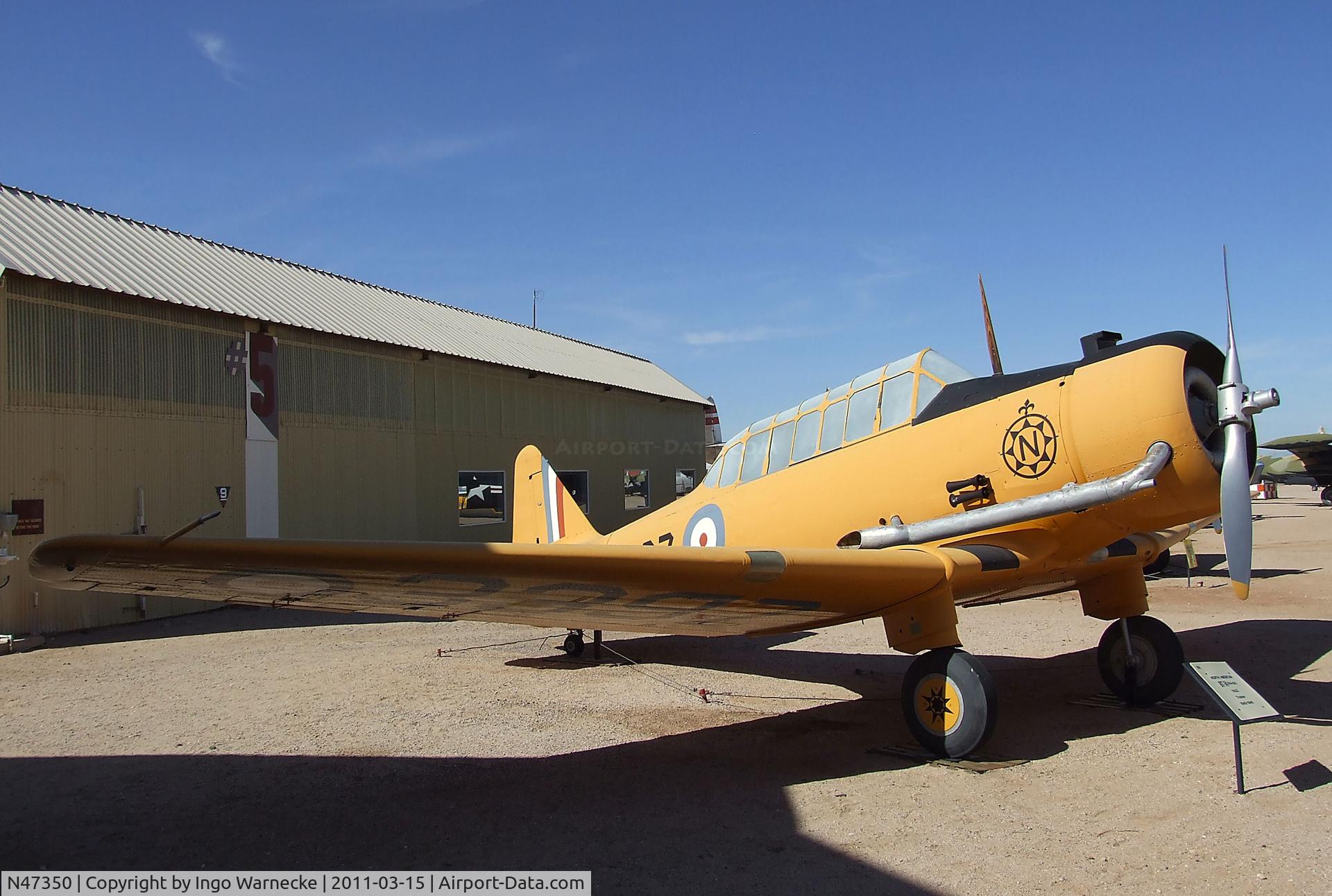 N47350, 1940 North American BT-14A C/N 64-2150/3397, North American BT-14A Yale at the Pima Air & Space Museum, Tucson AZ